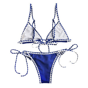 Conjunto de Bikini de Secado Rápido con Diseño Único, Traje de Baño con Patrones Sólidos, Transpirable, de Dos Piezas, para Mujer, a Precio Económico - Product Image 2