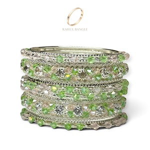 Bracelets en acier inoxydable plaqué argent de qualité supérieure, style cachemire, pour femmes, mode nuptiale, prix de gros - Product Image 3