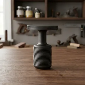 Table d'appoint en bois de style industriel moderne, fabriquée à la main pour le mobilier de salon - Product Image 6