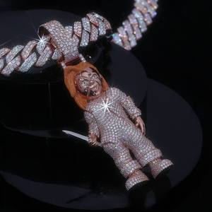 Custom Pendant D Color Vvs Moissanite Diamond Sterling <b>Silver</b> 925 Iced Out Jesus Pendant Moissanite Pendants <b>Charms</b> - Product Image 1