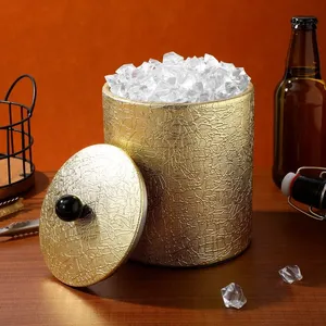Elegante Cubitera Metálica para Bar con Aislamiento de Doble Pared que Mantiene las Bebidas Frías en Fiestas en Casa y Eventos al Aire Libre - Product Image 3
