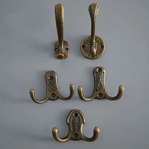 Premium Brass Wall <b>Hooks</b> Heavy Duty Handmade Organizer Stylish Bathroom <b>Kitchen</b> Bedroom Hanging Utility Decorative Fixture - Product Image 1