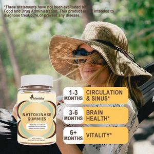 Meelefu Extrait de natto naturel personnalisé <span class=keywords><strong>Nattokinase</strong></span> Gummies Suppléments 40000 Fu <span class=keywords><strong>Pure</strong></span> <span class=keywords><strong>Nattokinase</strong></span> Gummy pour adultes - Product Image 2