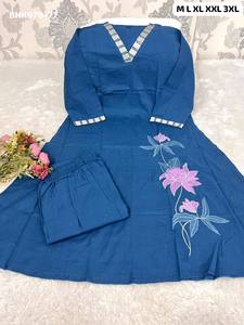 Conjunto de Kurti y Pantalón de Algodón con Bordado, Última Colección, Ropa Informal, Proveedor Mundial - Product Image 4