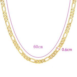 Collar de Cadena Figaro Vintage de Cobre Chapado en Oro de 18K para Fiesta, Joyería Hip Hop al por Mayor, 6mm 7mm 8mm 10mm 12mm - Product Image 3