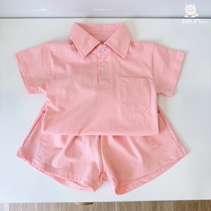 ชุดเสื้อโปโลเด็กผู้ชาย SeunKids เนื้อผ้านุ่ม 100% ผ้าฝ้าย ชุดลำลองฤดูร้อน ผลิตในเวียดนาม - Product Image 2