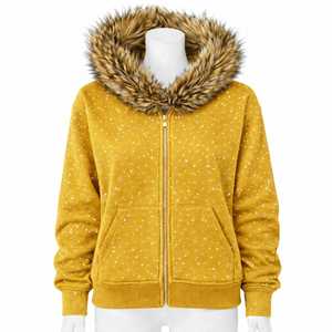 Sweat à capuche zippé surdimensionné en molleton 100 % coton, fausse fourrure, design hiver, éco-responsable, haute qualité, pour homme - Product Image 4