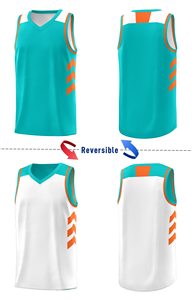 Maillot de basketball réversible respirant de qualité supérieure, uniforme personnalisé double face en maille sans manches, vêtements de sport d'équipe par sublimation, athlétique - Product Image 5