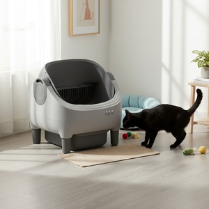 Sudex OKKPETS <b>Automatic</b> Cat <b>Litter</b> Box with APP Control Open-Top Self Cleaning Design Dual Safety Sensors Smart <b>Litter</b> <b>Tray</b> - Product Image 2