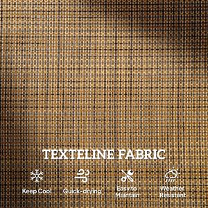 Sillón Columpio Doble para Exteriores para 2 Personas, Sofá Ligero de Color Marrón Mixto para Patio con Estructura de Acero - Product Image 6