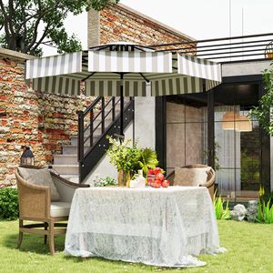 Ombrellone da Esterno 3M (8.6FT) con Protezione UPF 30+, 2 Livelli Ventilati, 8 Stecche, Inclinabile, con Manovella, per Patio e Spiaggia - Product Image 2