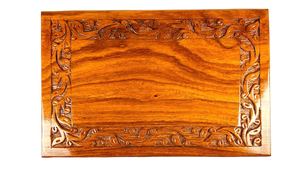 Urne funéraire en bois de palissandre avec bordure sculptée, pour cendres humaines, logo personnalisé à bas prix, boîtes de rangement - Product Image 5