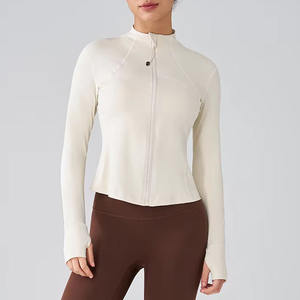 Gym Wear Long Sleeve Women Yoga Fitness Gym <b>Jacket</b> <b>Workout</b> Training Activewear Quick Dry Custom Your Own Logo Athletic Yoga - Product Image 4