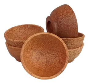 Bol en bois de coco doré de qualité supérieure pour une restauration artisanale et raffinée - Product Image 6