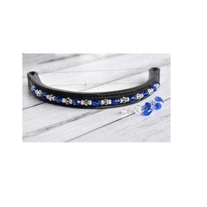 Bandas de cejas de cuero suave personalizadas para deportes ecuestres, ropa occidental adornada con cristal colorido para jinetes de propietarios de caballos - Product Image 1