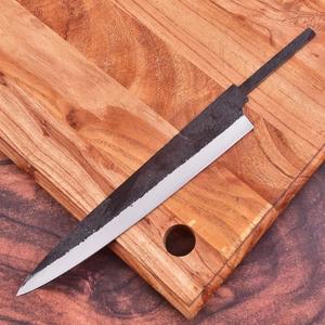 Hoja de Cuchillo de Cocina de Acero al Carbono de 10 Pulgadas, Punta Caída, Borde Recto, Media Espiga, 0.5mm de Grosor, para Proyectos de Fabricación de Cuchillos Personalizados DIY - Product Image 1