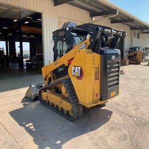 Chargeuse compacte sur chenilles CAT 299D3 fiable avec balayeuse de voirie, cabine ROPS, machine pour l'aménagement paysager et l'entretien routier - Product Image 1