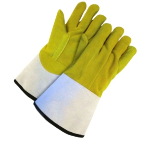 Gants de travail en cuir de vachette pleine fleur robustes, paume renforcée pour le soudage, protection industrielle pour le travail - Product Image 2