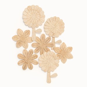 Set of braided rattan <b>flowers</b> wholesale supply luxury wall art eco-friendly wall-mounted pieces - Product Image 1