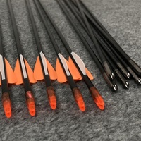 Flèches d'entraînement personnalisées en fibre de verre 6075, flèches de tir à l'arc en fibre de verre de 6 mm pour arc classique, fabricant d'usine de matériel de tir à l'arc