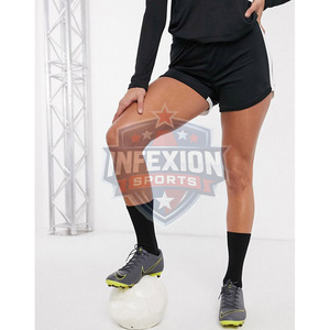 Men's Black Solid Color Short Shorts <b>Elastic</b> Waist Quick Dry Knitted Sporty Style - Product Image 2