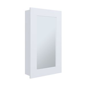 Armadietto Portamedicinali Juno Bianco Stretto 65,3 cm (A) x 39,9 cm (L) con Una Porta e Tre Ripiani Interni per Bagno o Cucina - Product Image 6