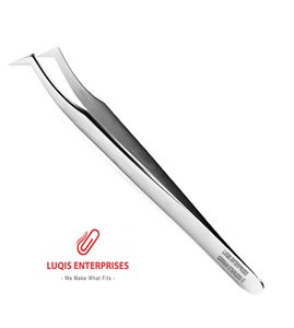 Pinces chirurgicales de précision en acier inoxydable, style bijoutier suisse, courbées, à micro-pointes fines - Product Image 4