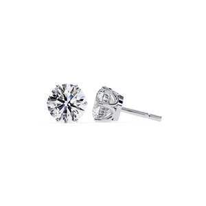 Boucles d'oreilles REYES en argent sterling 925 de haute qualité, cadeau de mariage, bijoux fins, certifiées GRA, coupe ronde, 2,5 carats, moissanite, pour femmes - Product Image 1