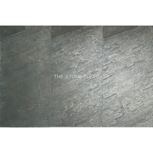 แผ่นหินควอตซ์ธรรมชาติสีเงินลายกาแลคซีหินบางสง่างามสำหรับผนังภายในที่ทันสมัยพื้นผิวที่กำหนดเองขัดการพังทลายของกรด - Product Image 3