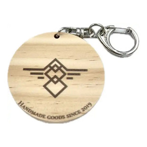 Elegant Round Wooden <b>Keychain</b> – Key Ring Gift for Souvenir & <b>Personalized</b> Branding - Product Image 5