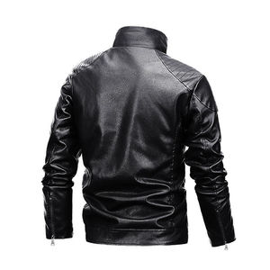 Faux Shearling Woven <b>Jacket</b> Men Winter Turn Down Collar Zipper Raised Rubber Print Outdoor Casual Custom Design - Product Image 5