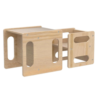 Ensemble de bureau et chaise en bois moderne pour tout-petits et enfants avec barrière, idéal pour l'école, les activités ludiques et les pauses collation (vente en gros)