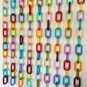 Cadena de Eslabones de Resina Epoxi Transparente Artística de Alta Calidad, Multicolor, de Gran Tamaño, para Colgar en la Pared, Decoración DIY Hecha a Mano - Product Image 1