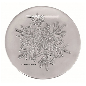 Bandeja Navideña de Sublimación en Blanco, Elegante, de Lujo, Personalizada, Duradera y de Alta Calidad con Diseño de Copo de Nieve para Bodas y Fiestas de Cumpleaños - Product Image 1