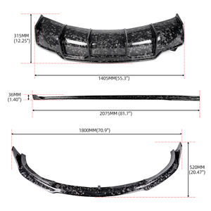 ชุดแต่งรอบคันสำหรับรถยนต์เทสล่า รุ่น 3 ปี 2018-2021 ประกอบด้วยลิ้นกันชนหน้า สเกิร์ตข้าง และดิฟฟิวเซอร์หลัง ช่วยเพิ่มความสวยงามให้ภายนอก<span class=keywords><strong>รถ</strong></span>ยนต์ - Product Image 2