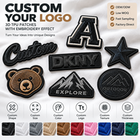 Patch brodé personnalisé en TPU, effet 3D, texture de couture en relief, logo, étiquette, patch thermocollant pour vêtements et vêtements de sport
