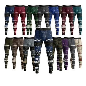 Leggings de compression thermiques d'hiver de qualité supérieure toutes saisons, personnalisés avec impression par sublimation, doublés polaire, pour la course à pied, OEM - Product Image 1