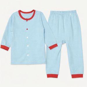 JALBEBE Set Loungewear Unisex con Bottoni, Maniche Lunghe, Morbido a Costine, 100% Cotone, Due Pezzi, Per Tutte le Stagioni, Ingrosso, Top e Pantaloni per Neonati - Product Image 2