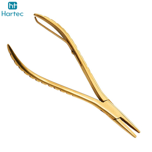 Pince à micro-anneaux pour extensions capillaires en acier inoxydable, outil professionnel de pose et de retrait de perles, prix de gros pour salons - Product Image 4