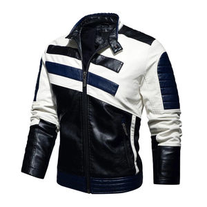 Veste en cuir de moto pour homme personnalisable, vêtements de sport, surpiqûres apparentes, matière en cuir respirante, vestes de moto les plus vendues - Product Image 3