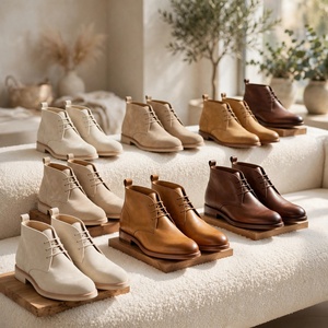 Zapatos Casuales de Cuero Genuino para Hombre, Marca Personalizada, Botas Chukka Antideslizantes, Lote de Liquidación al Por Mayor, Envío Inmediato, Stock BD - Product Image 4