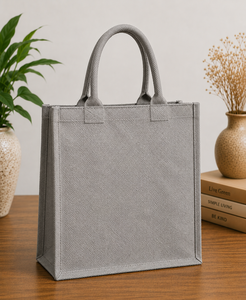 <b>Think</b> Positive Be Positive Jute Tote Bag Medium Size Hand Length Handle Daily Use Shopping Bag - Product Image 6