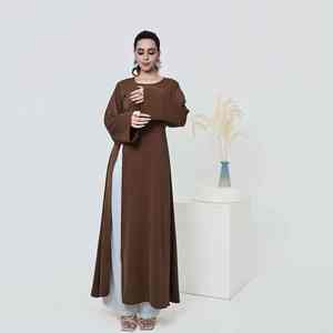 Elegante Abaya Casual Moderna de Chifón para Mujer, Vestido Maxi Islámico Modesto, Estilo Dubái, Abierto por Delante, con Cinturón, Transpirable y Ligero - Product Image 2