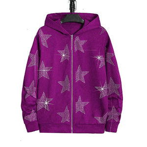Sudadera con Capucha Unisex de Edición Limitada, Elegante, con Pedrería, 100% Algodón, Transpirable, Colores Personalizados, Estilo Urbano Informal - Product Image 1
