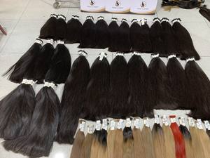 Cutícula alineada personalizada de alta calidad, cabello humano virgen crudo, cabello rubio negro Natural de color a granel, paquete de rizos dobles - Product Image 4