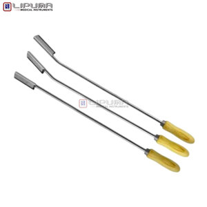 Juego de limas dentales equinas MOL 3 con mango de madera ajustable para procedimientos quirúrgicos de esterilización felina, incluye limas rectas y angulares - Product Image 5