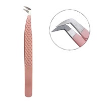 Pince à cils de précision anti-magnétique à pointe lisse, outil professionnel pour l'application d'extensions de cils en volume