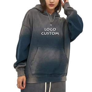เสื้อฮู้ดดี้คุณภาพสูง ผ้าฝ้ายหนา 100% ทรงโอเวอร์ไซส์ ไหล่ตก แบบมีแผ่นผ้าต่อ  สำหรับผู้ชายและผู้หญิง - Product Image 6