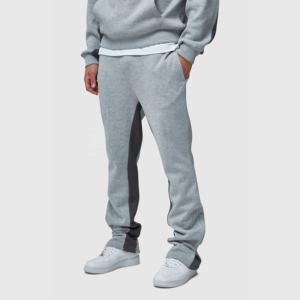 กางเกงวอร์มผ้าฟลีซเอวสูงสำหรับผู้ชายกางเกงลำลองสไตล์ฮิปฮอปสไตล์ฮิปฮอปสไตล์สตรีทแบบซ้อนกันโลโก้3D ตามสั่ง - Product Image 2