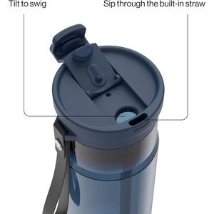Botella de Agua de Plástico Tritan de 24 oz, Libre de BPA, con Correa de Transporte, Tapa 2 en 1 a Prueba de Fugas (Pajita o Boquilla), Apta para Lavavajillas, para Ciclismo - Product Image 2